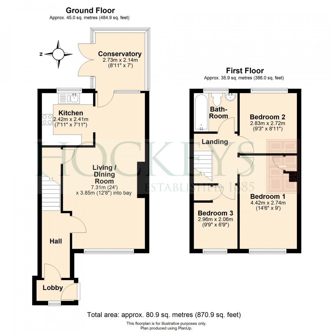 Floorplan for Belmore Close, Cambridge, CB4