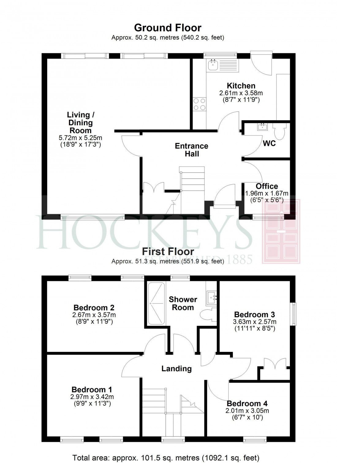 Floorplan for Middle Watch, Swavesey, CB24