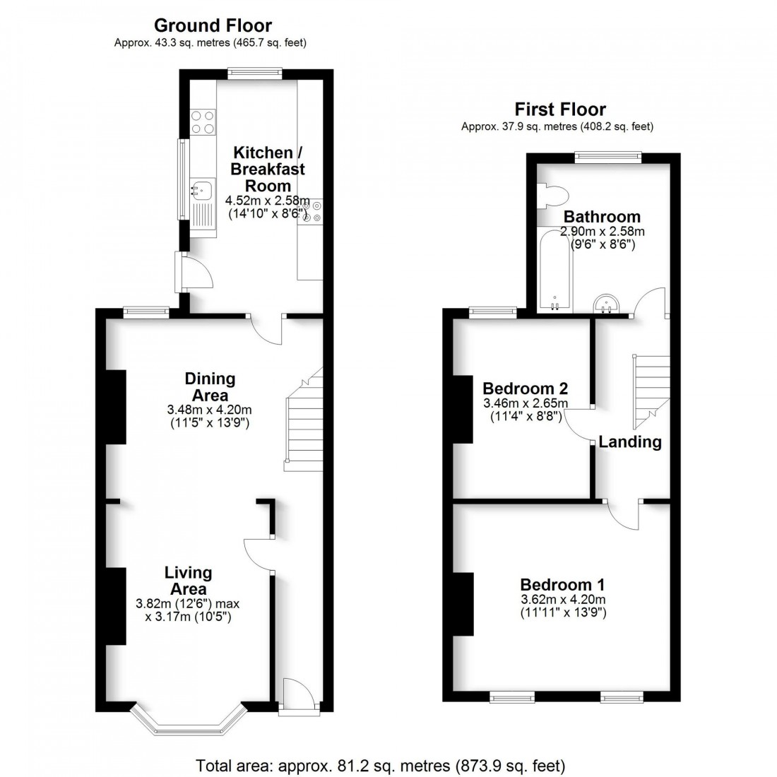 Floorplan for Marshall Road, Cambridge, CB1
