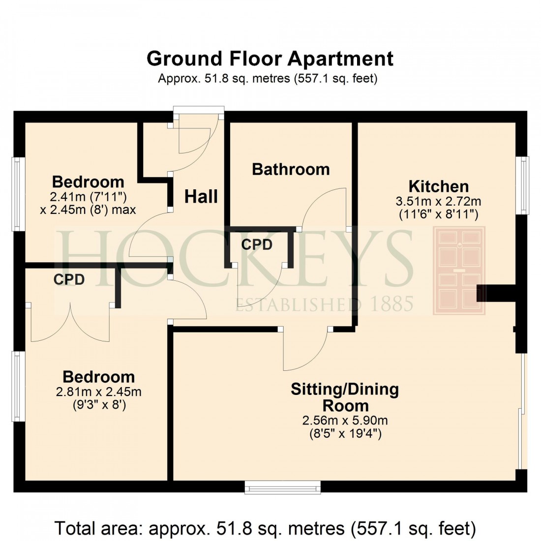 Floorplan for Loris Court, Cambridge, CB1