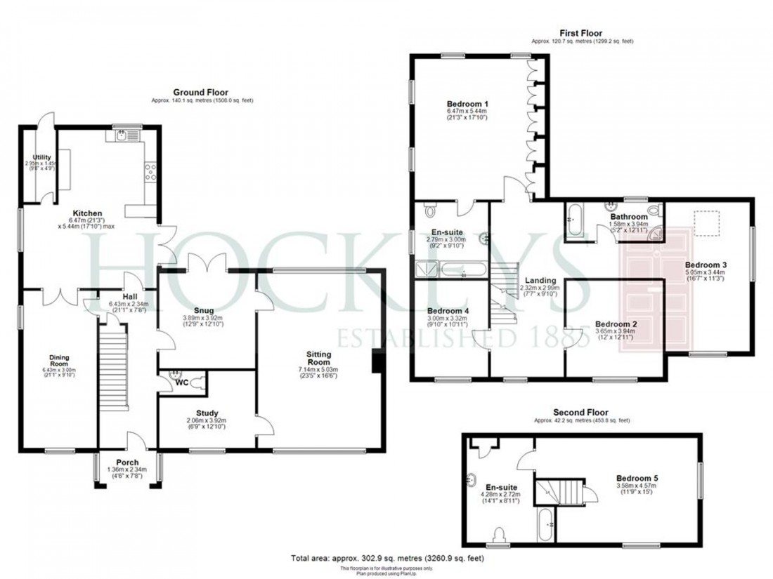 Floorplan for The Shrubberies, Newmarket, CB8
