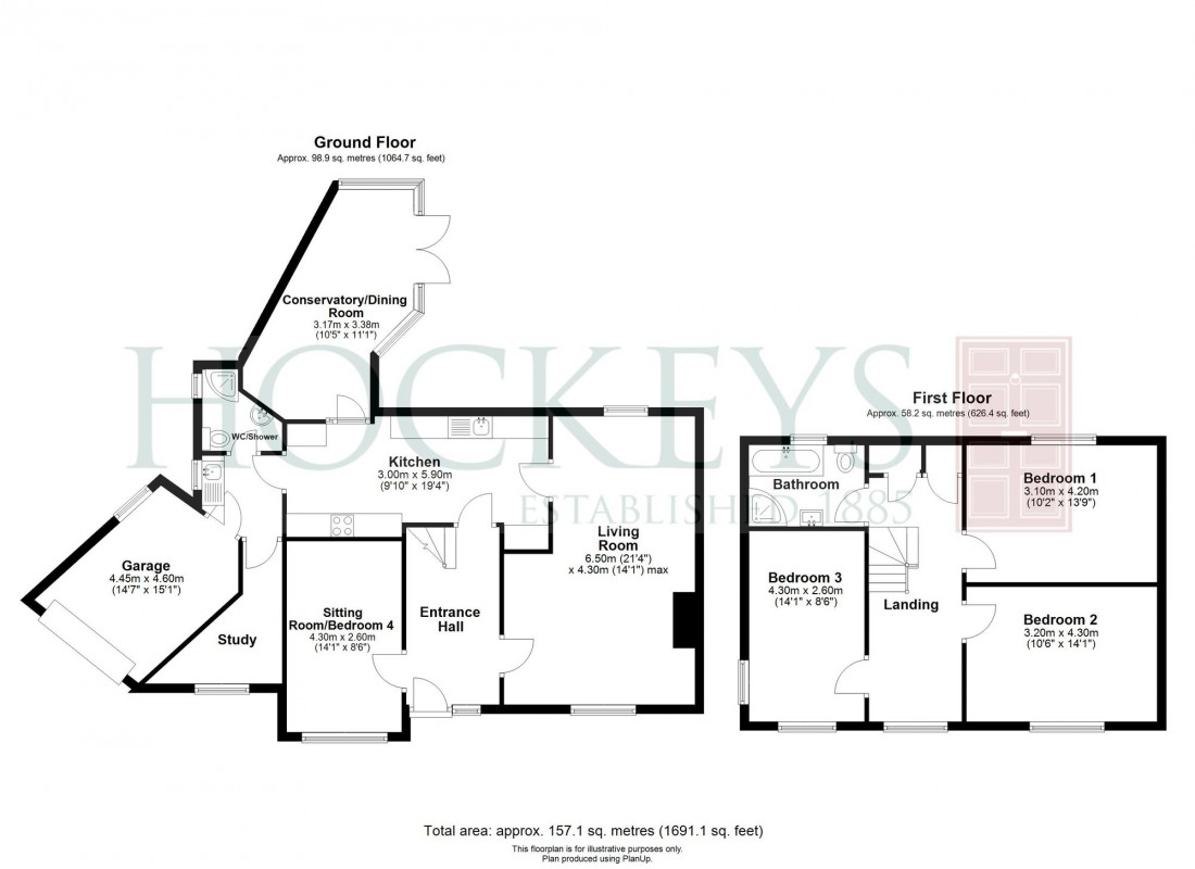 Floorplan for Dovehouse Close, Ely, CB7