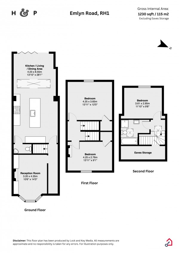 Floorplan for Emlyn Road, Redhill, Surrey