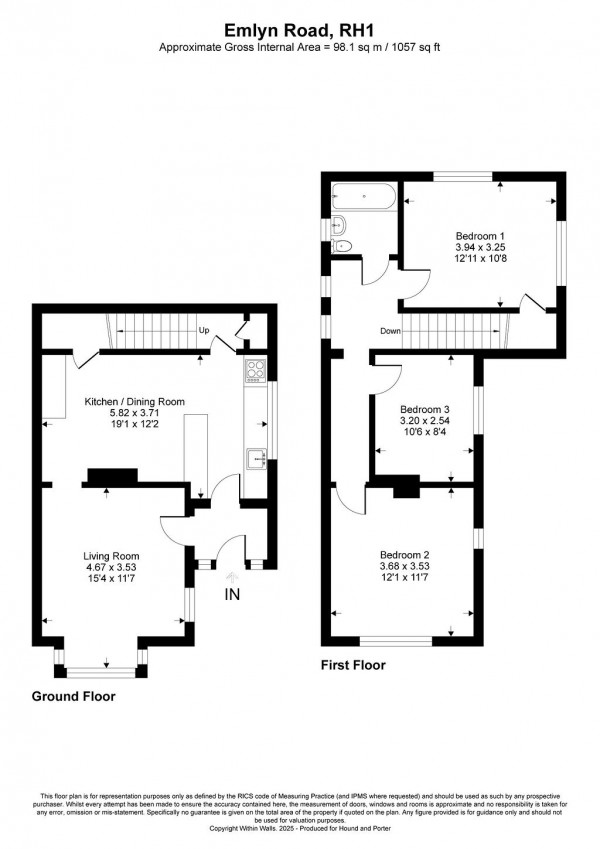 Floorplan for Emlyn Road, Redhill, Surrey