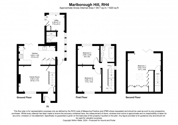 Floorplan for Marlborough Hill, Dorking, Surrey