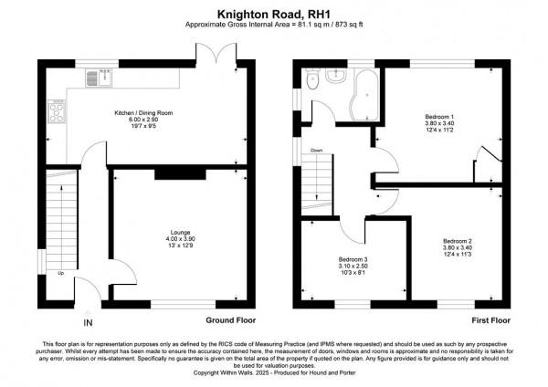 Floorplan for Knighton Road, Redhill, Surrey