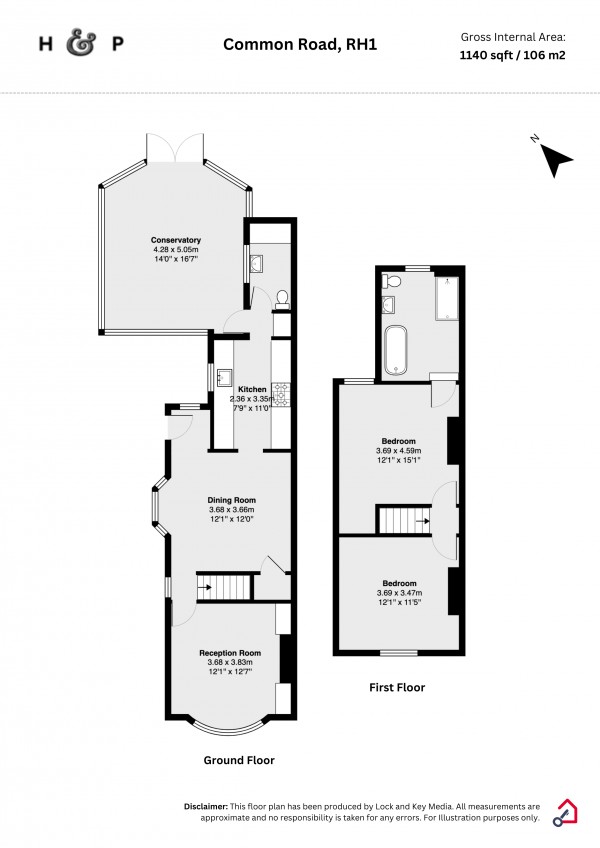 Floorplan for Common Road, Redhill, Surrey