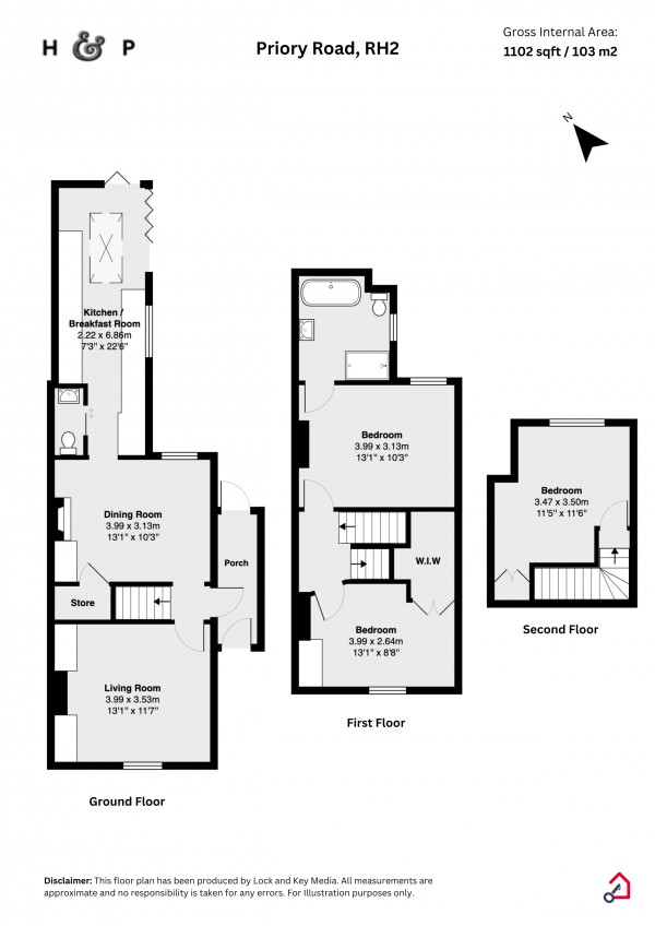 Floorplan for Priory Road, Reigate, Surrey