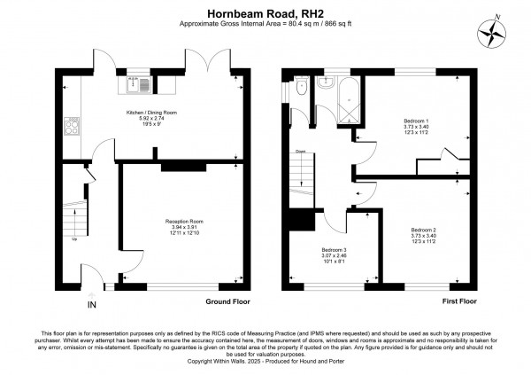 Floorplan for Hornbeam Road, Reigate, Surrey