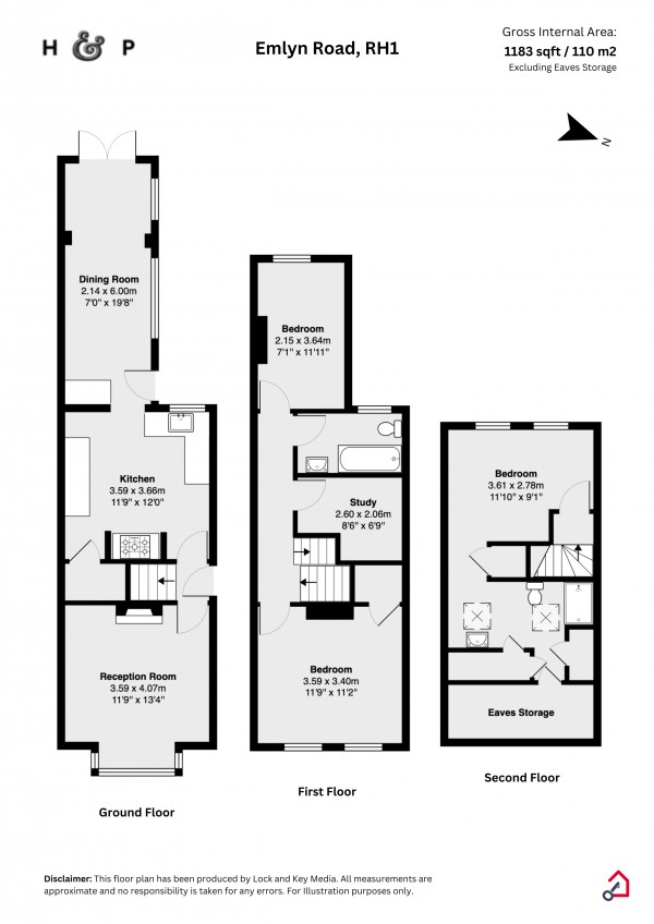 Floorplan for Emlyn Road, Redhill, Surrey