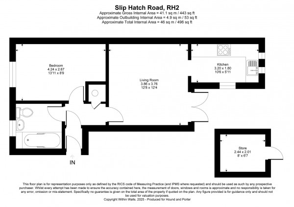 Floorplan for Slipshatch Road, Reigate, Surrey