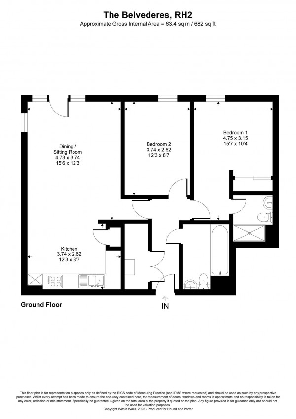 Floorplan for Hornbeam Road, Reigate, Surrey
