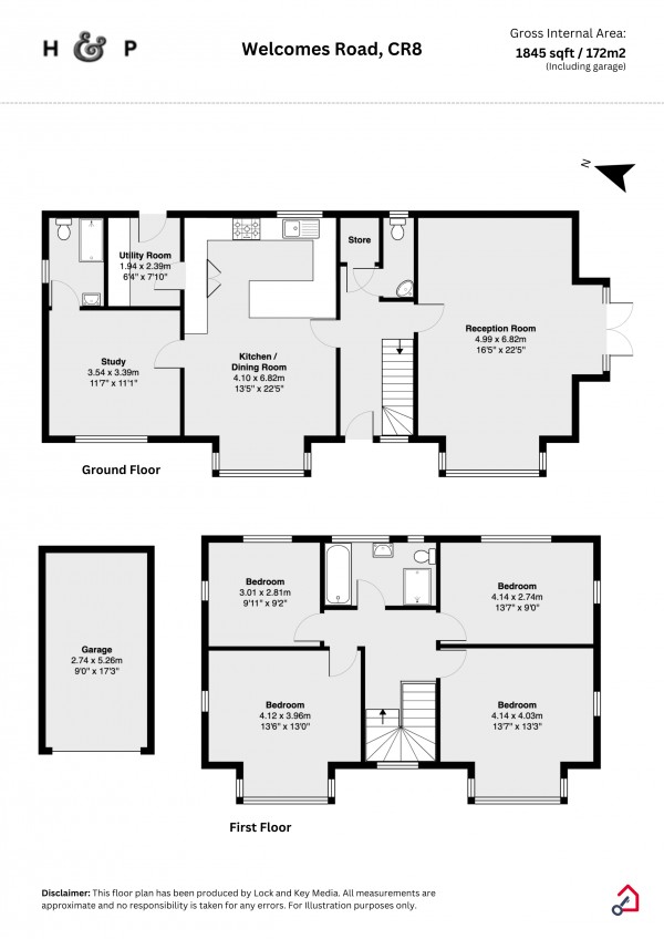 Floorplan for Welcomes Road, Kenley, Surrey