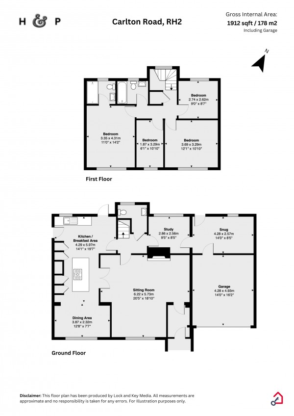 Floorplan for Carlton Road, Reigate, Surrey