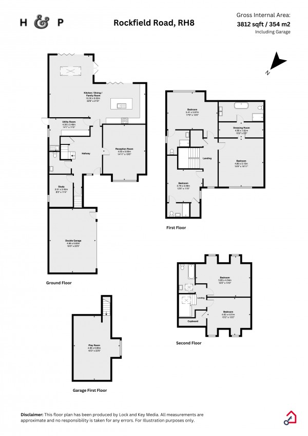 Floorplan for Rockfield Road, Oxted, Surrey