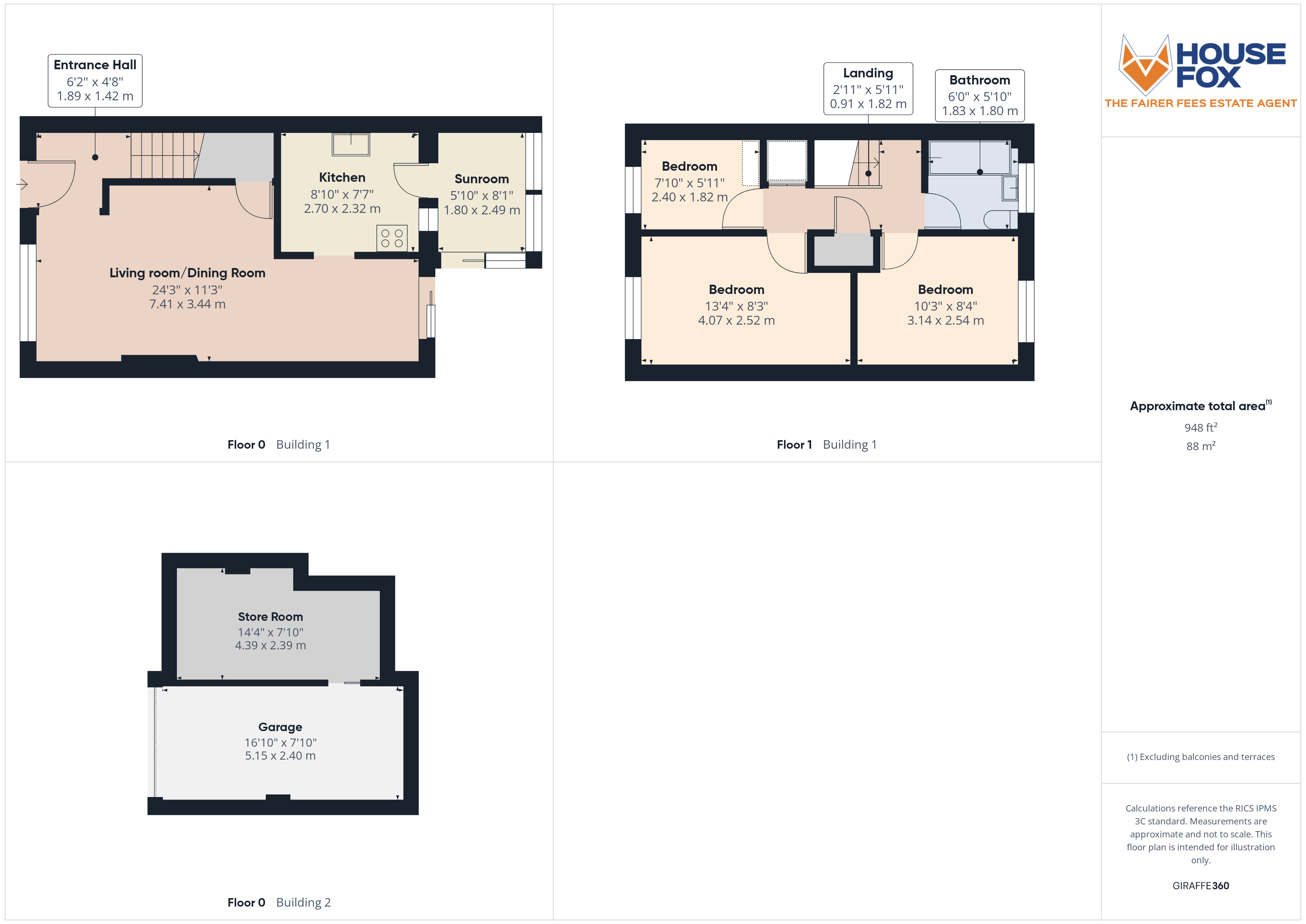 Floorplan for Canterbury Close, Worle, Weston-Super-Mare, Somerset