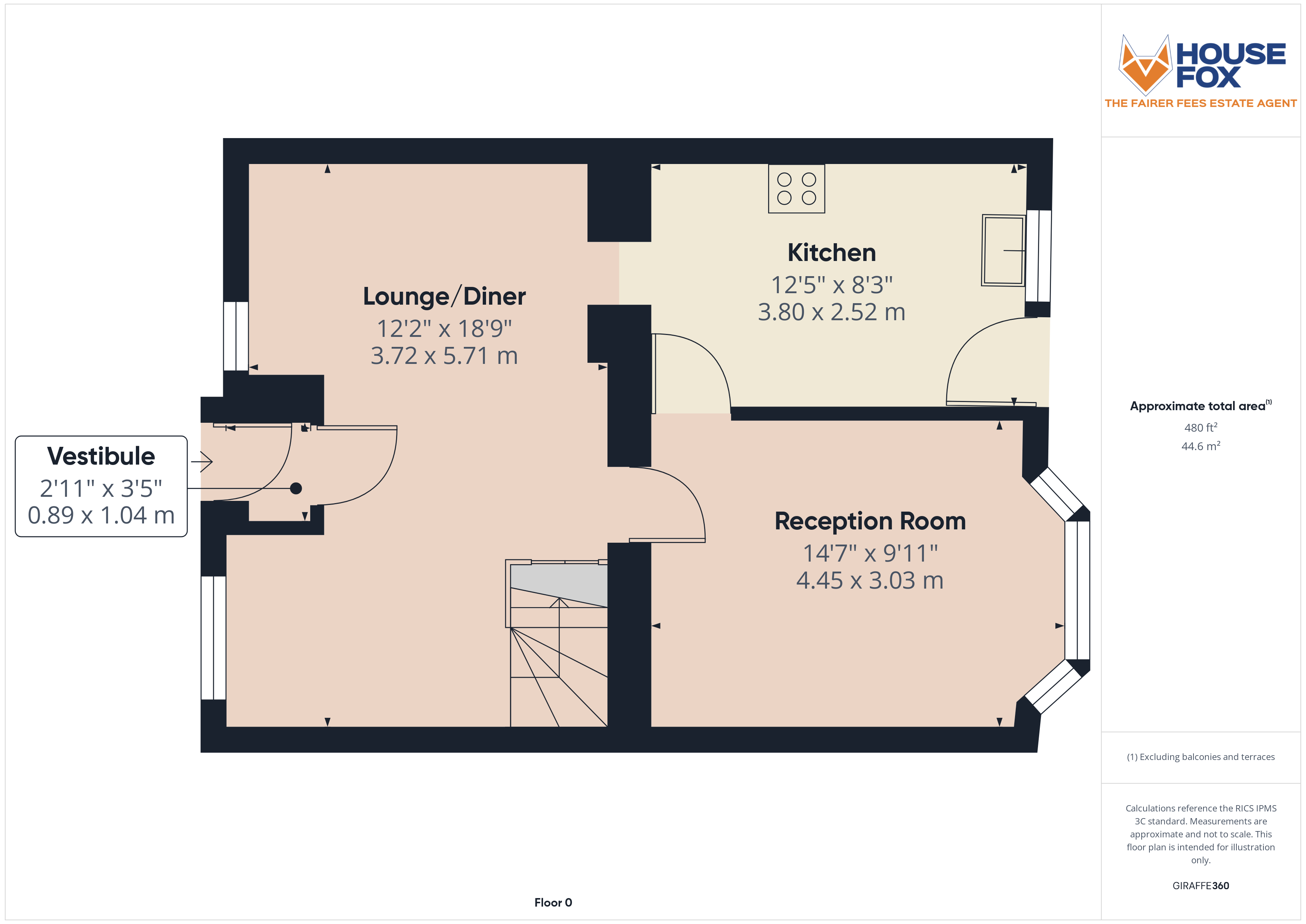Floorplan for Oxford Street, Burnham-on-Sea, Somerset