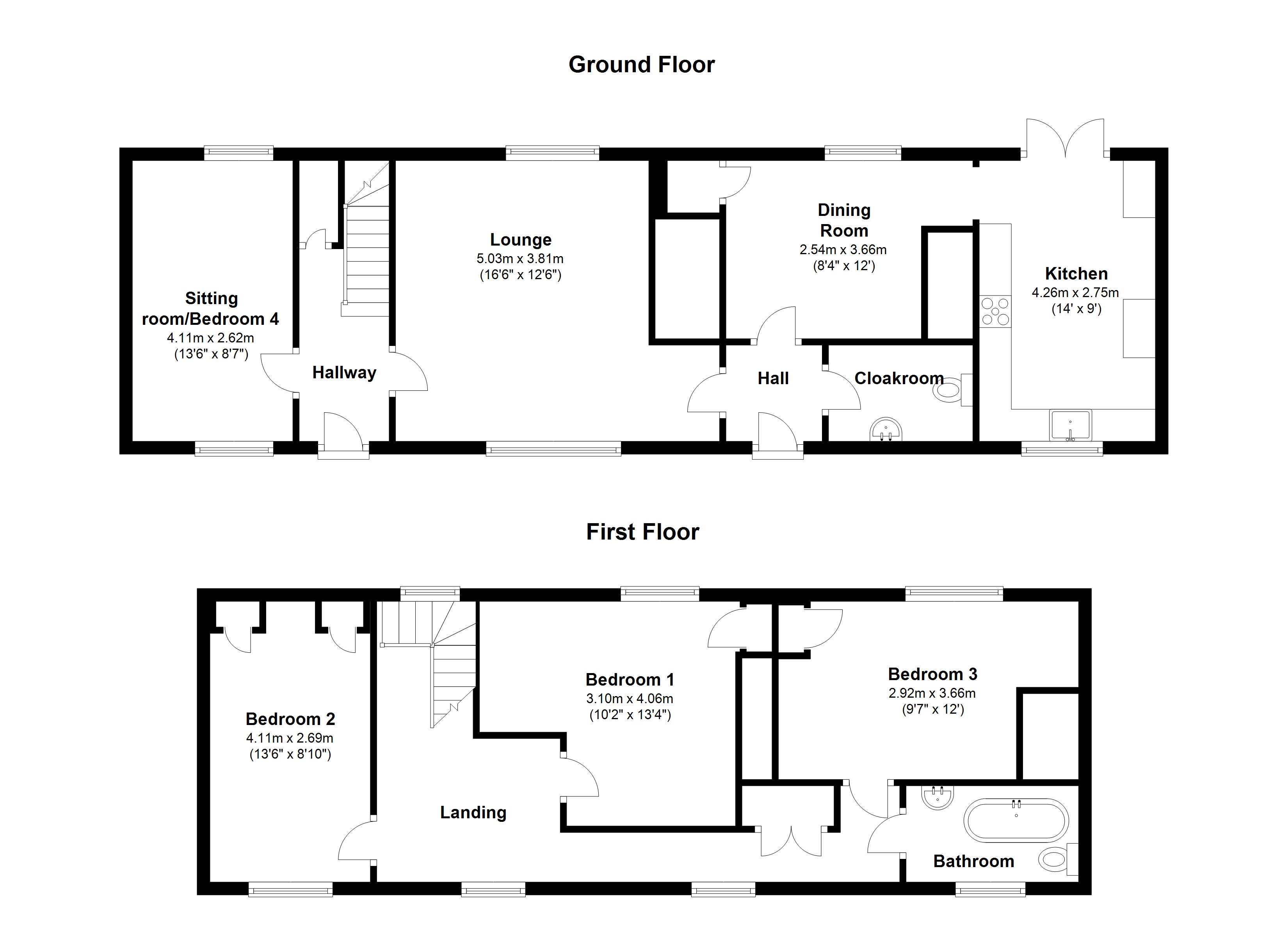 Floorplan for Worle, Weston-Super-Mare, Somerset