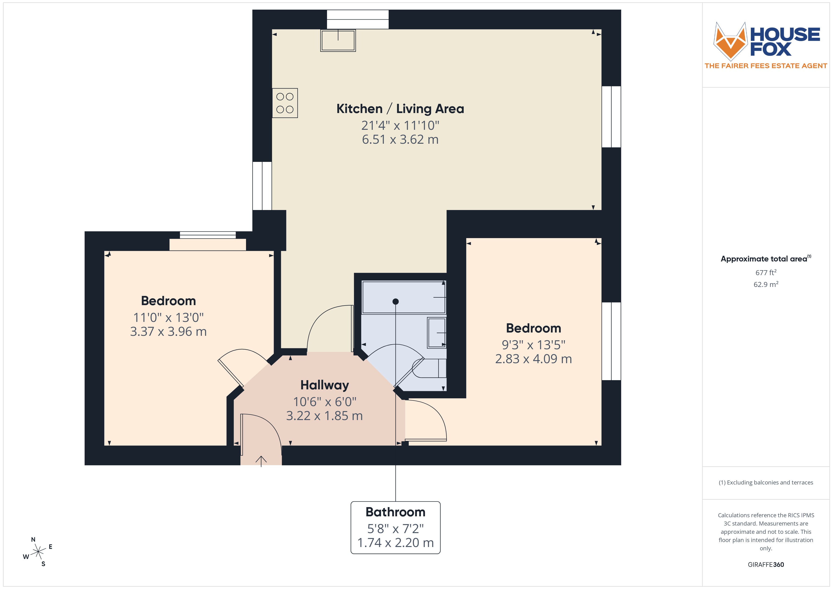 Floorplan for Park Place, Weston-Super-Mare, Somerset