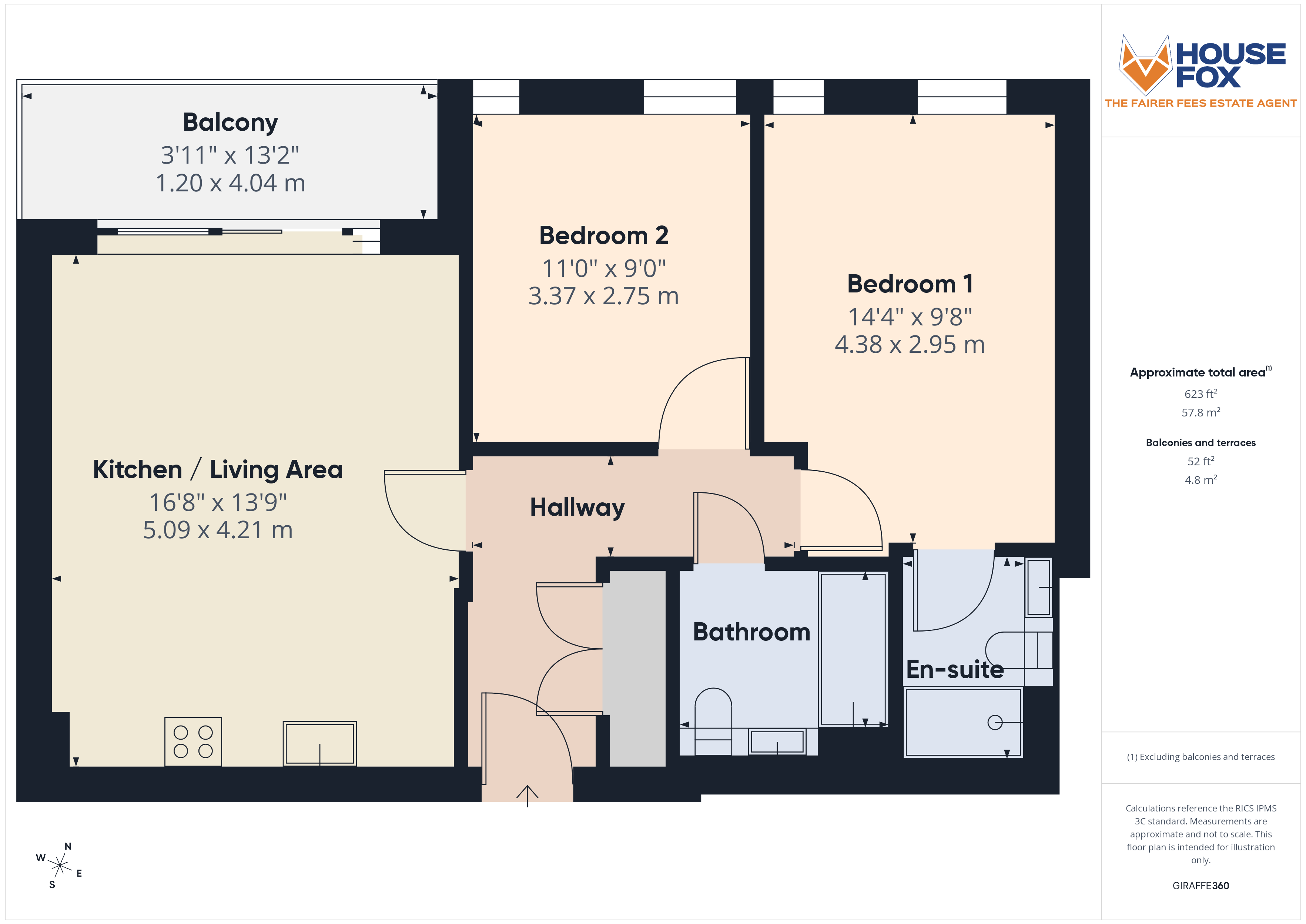 Floorplan for Russell Avenue, Locking Parklands, Weston-Super-Mare, Somerset