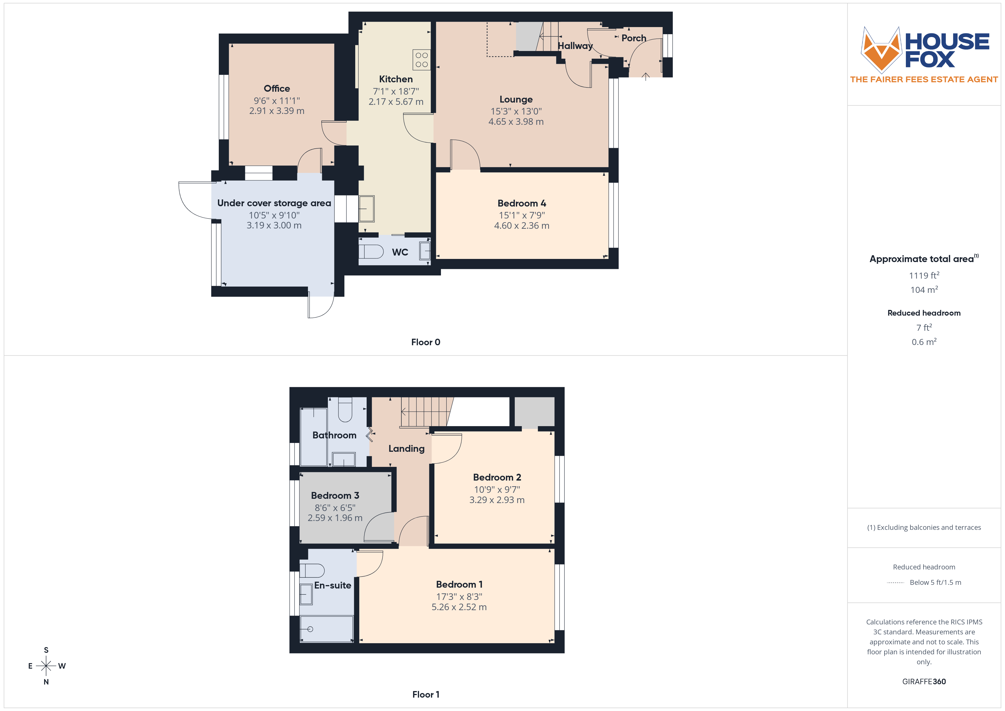 Floorplan for Longdown Drive, Worle, Weston-Super-Mare, Somerset
