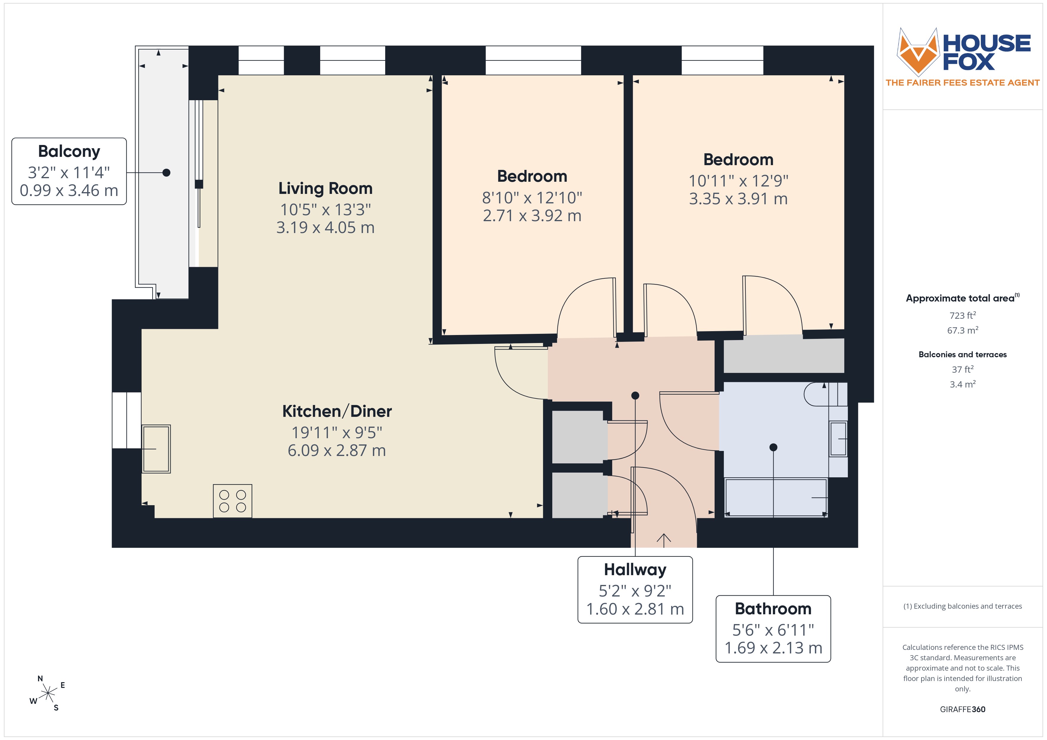 Floorplan for Locking Parklands, Weston-Super-Mare, Somerset