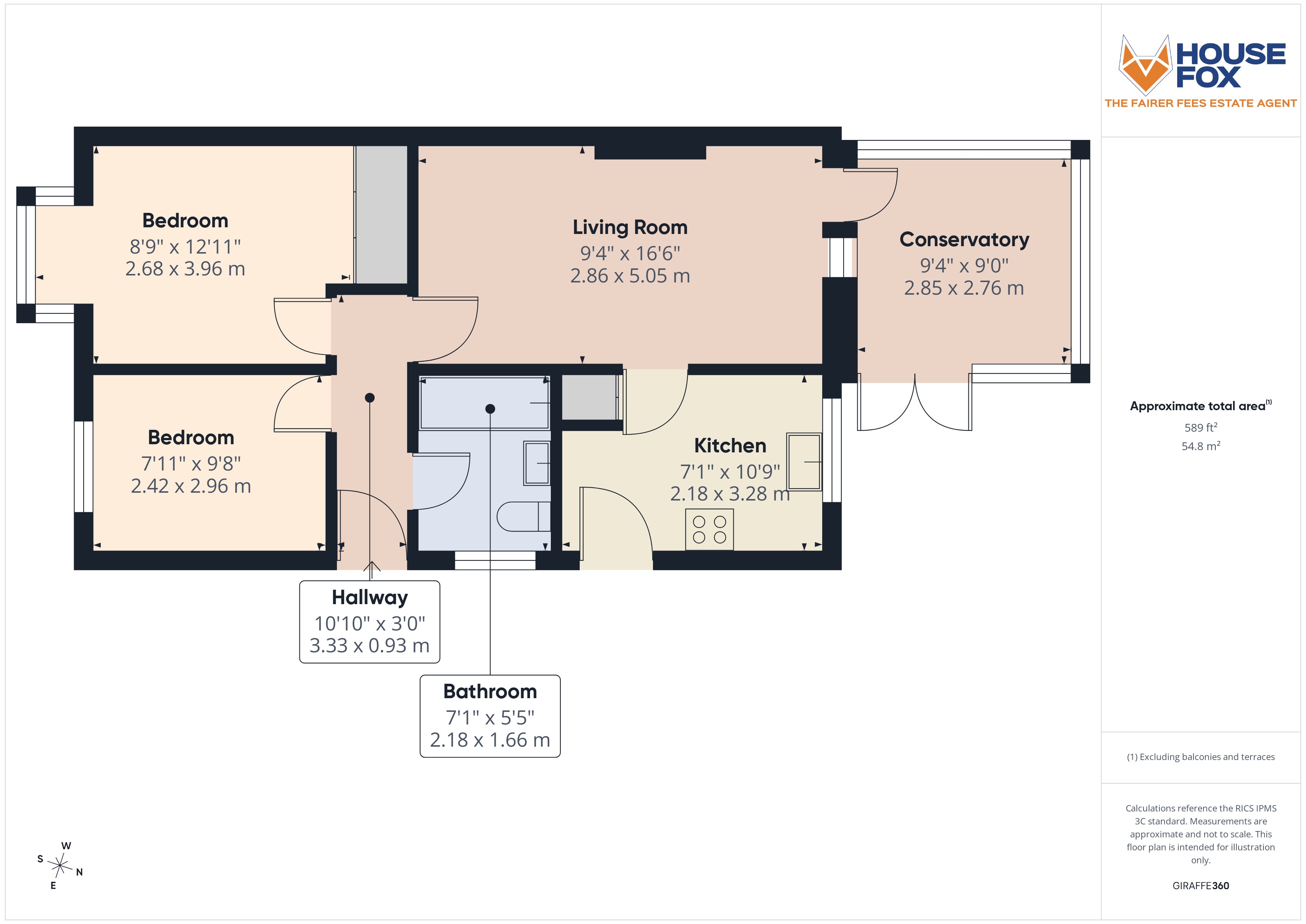 Floorplan for Axe Close, Weston-Super-Mare, Somerset