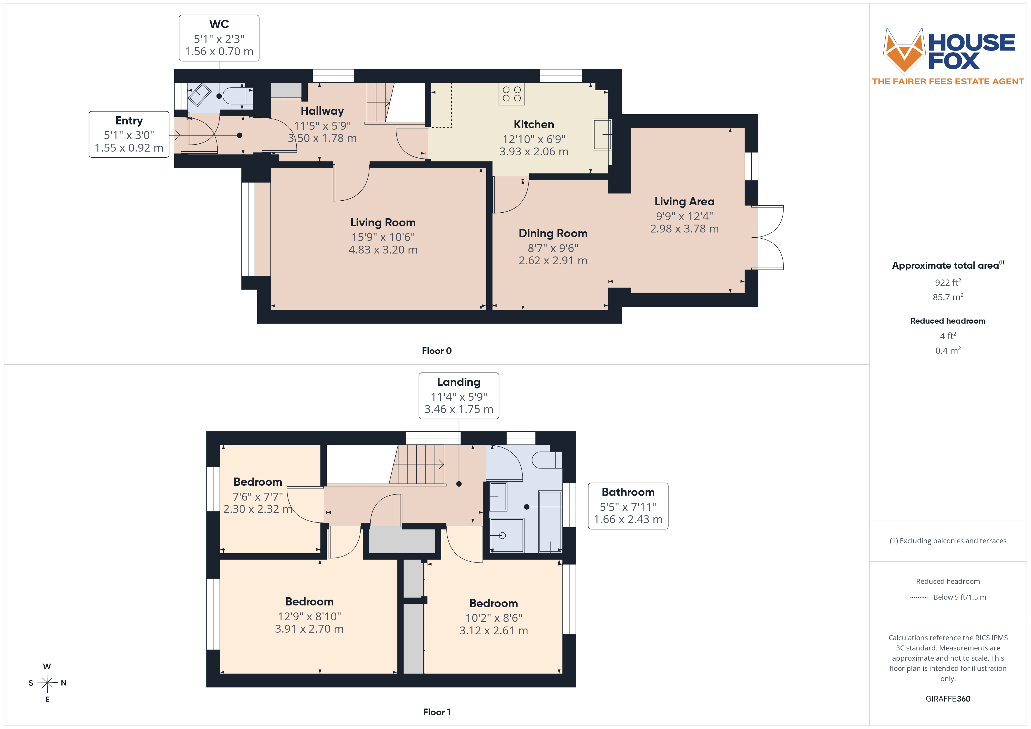 Floorplan for Prescot Close, Weston-Super-Mare, Somerset