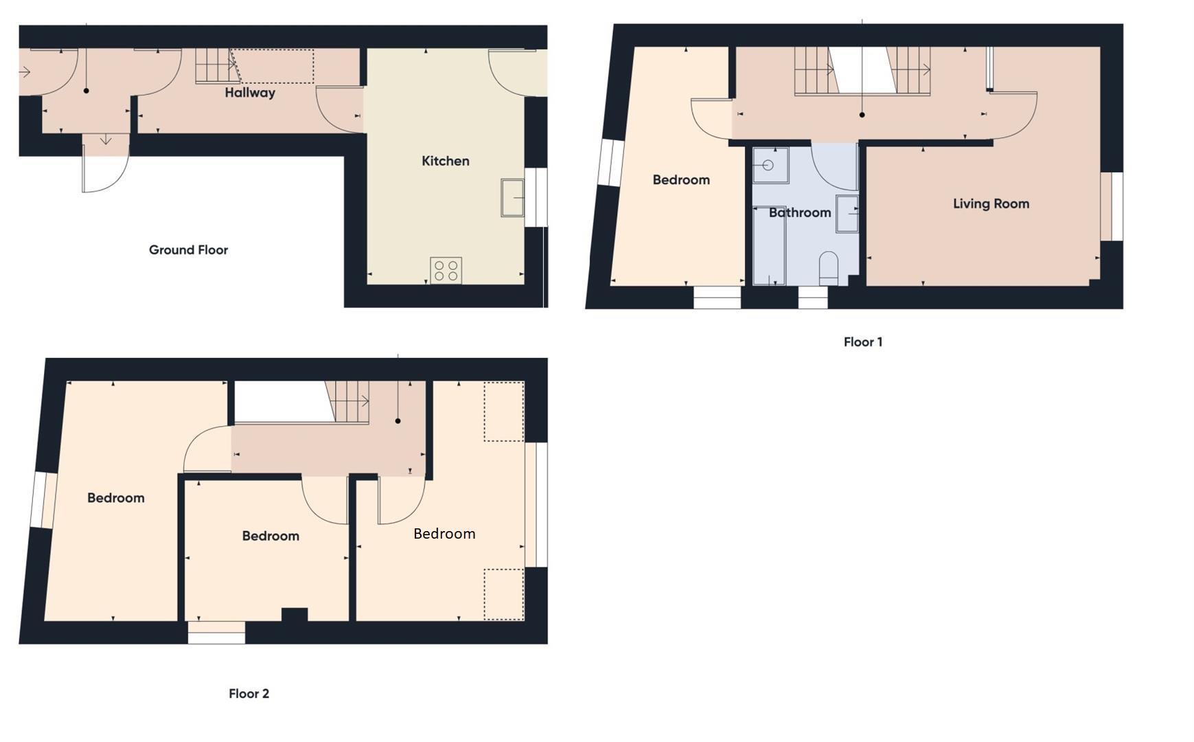 Floorplan for Granary Cottage, Reforne, Portland