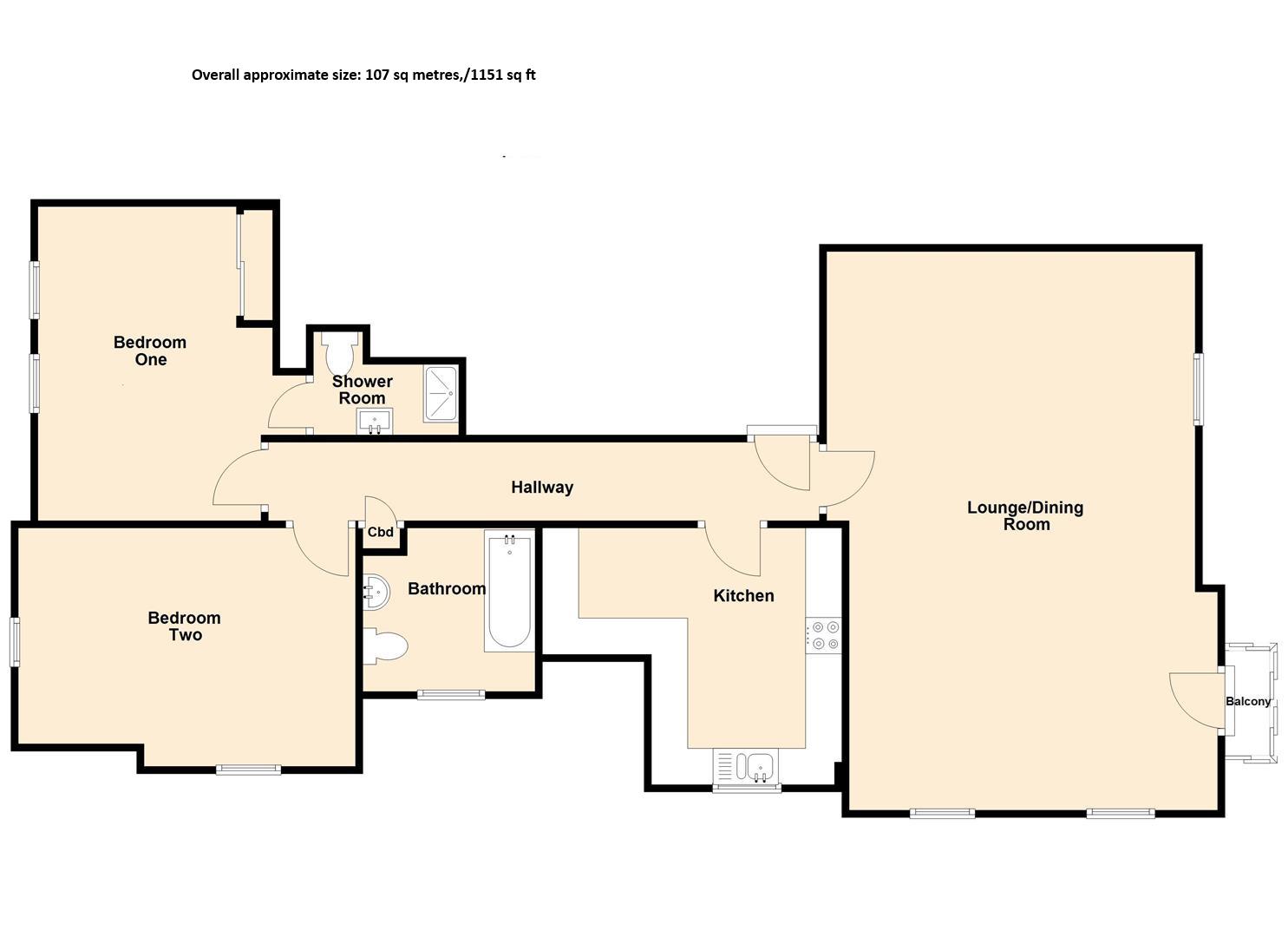 Floorplan for Gilbert Road, Swanage