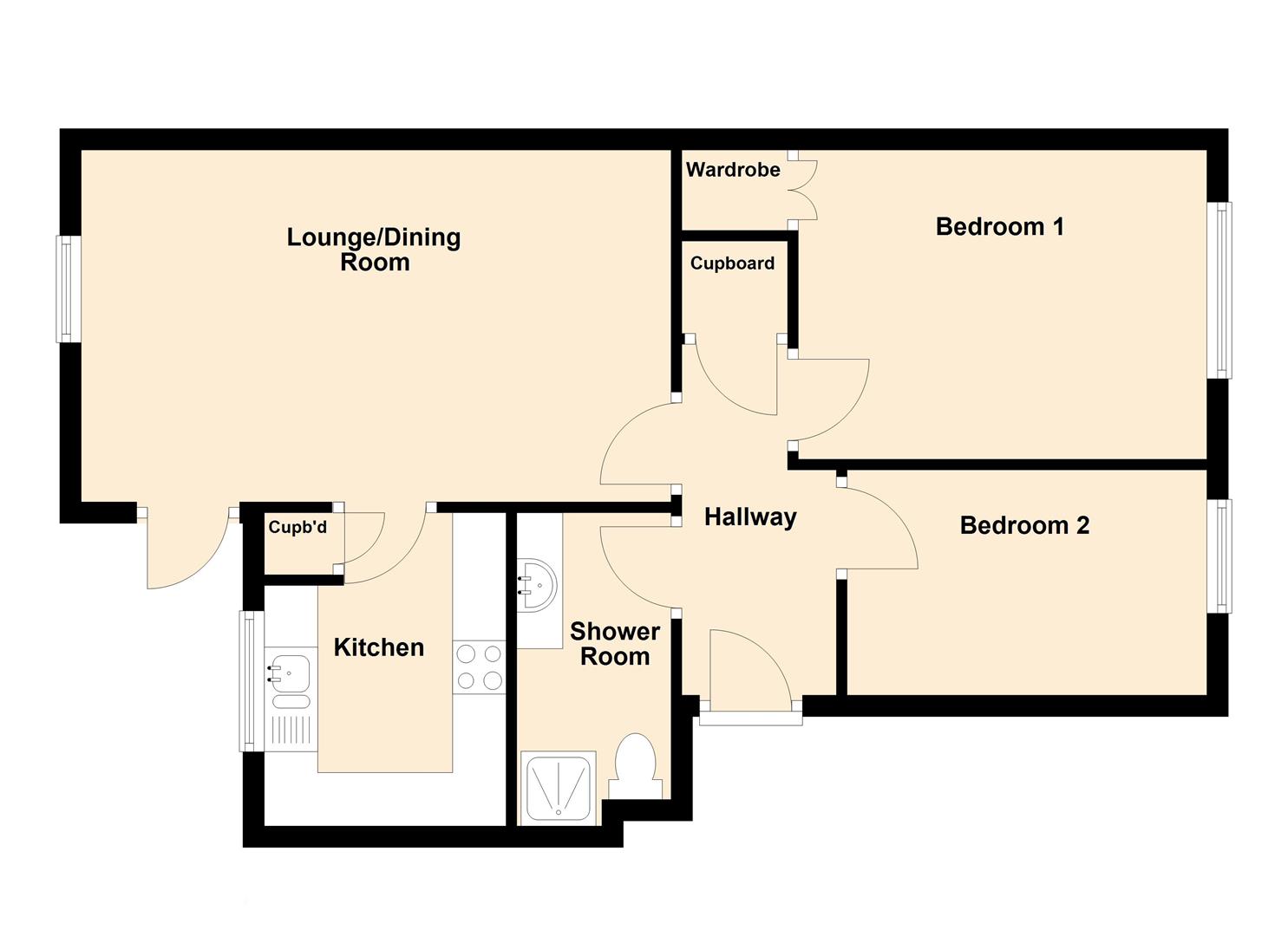 Floorplan for Belle Vue Road, Swanage