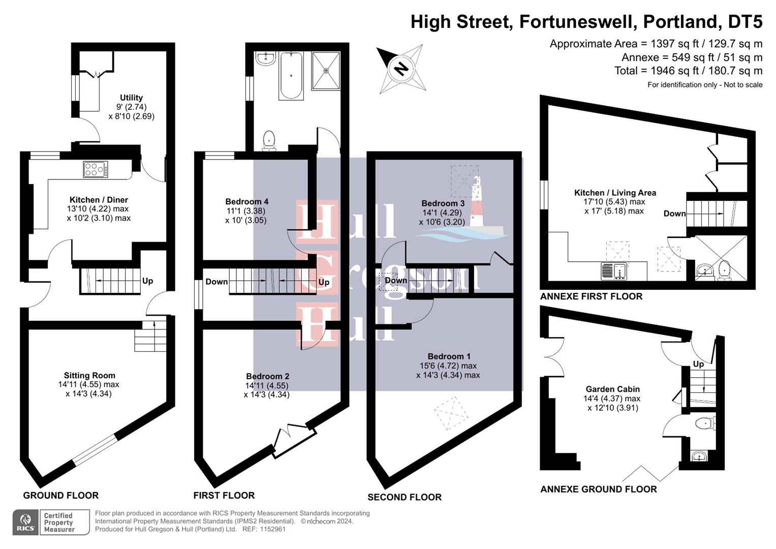 Floorplan for High Street, Fortuneswell, Portland