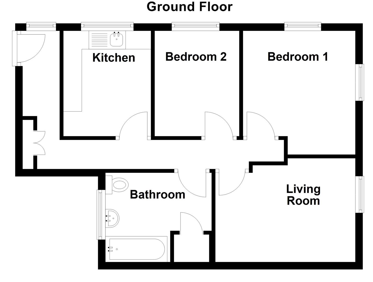 Floorplan for The Chines, Burlington Road, Swanage