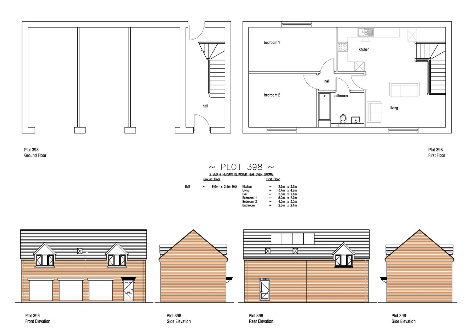 Floorplan for Plot 398 Curtis Fields, 20 Bramble Drive, Weymouth, DT4 0FT