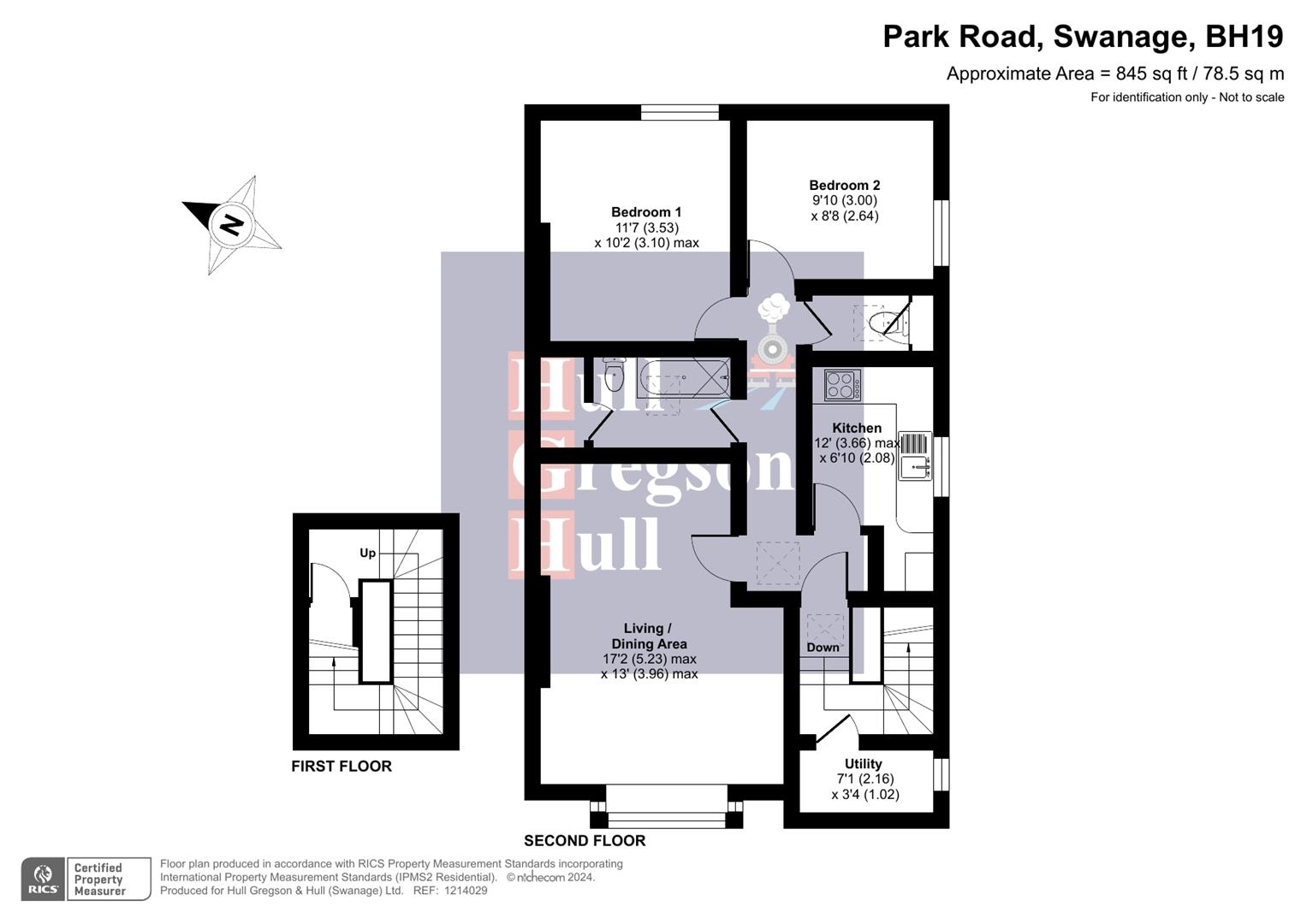 Floorplan for 23 Park Road, Swanage