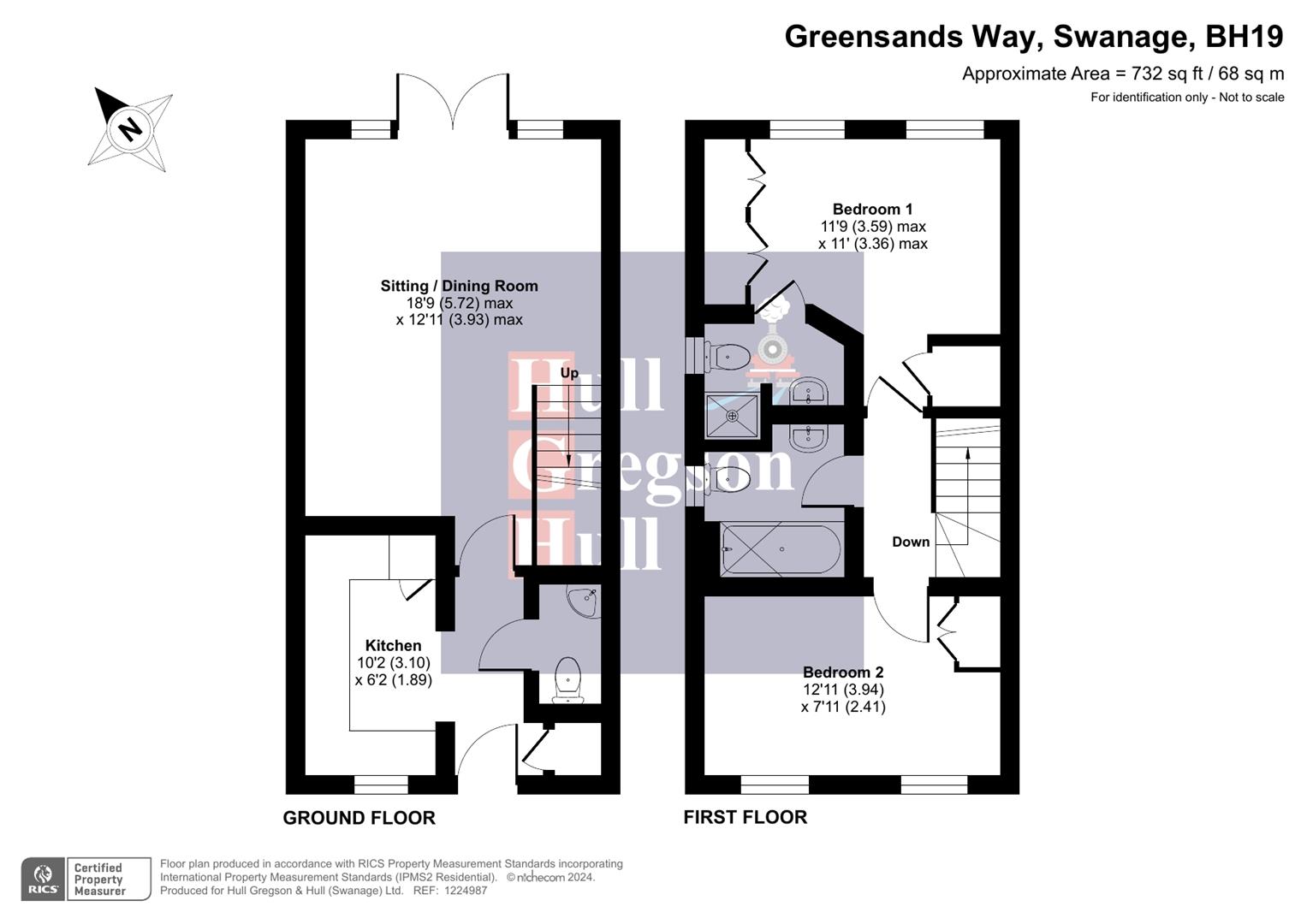 Floorplan for Greensands Way, Swanage