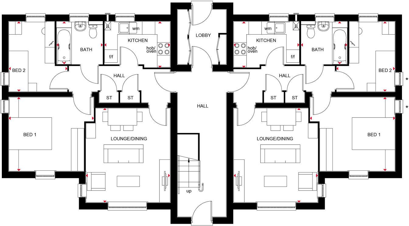 Floorplan for BRAND NEW HOME, Compass Point, Northbrook Road, Swanage