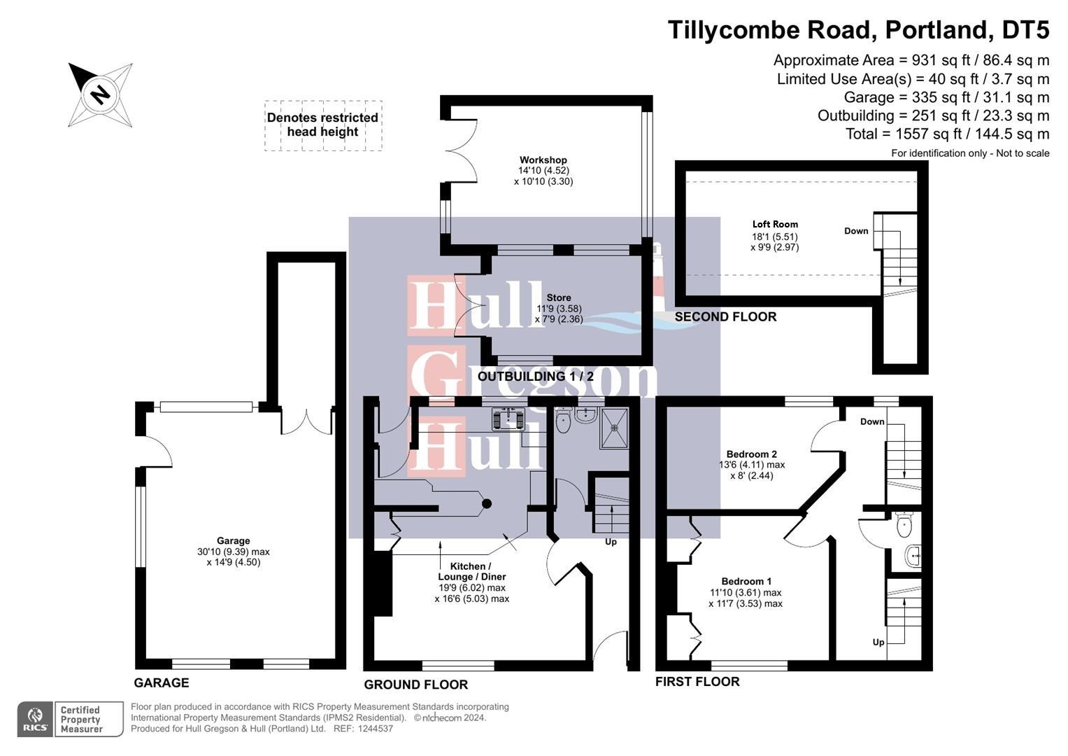 Floorplan for Tillycombe Road, Portland