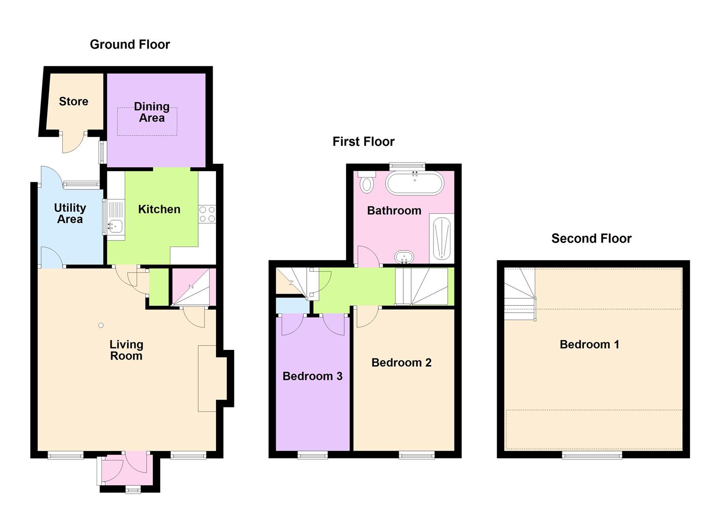 Floorplan for Brandy Row, Chiswell, Portland
