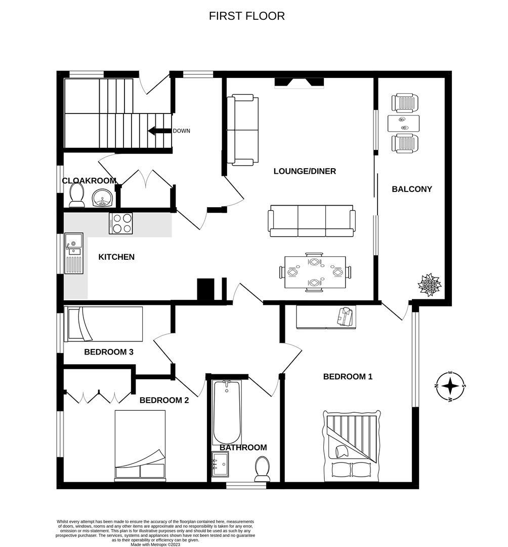 Floorplan for "Hillcrest", Durlston Road, Swanage
