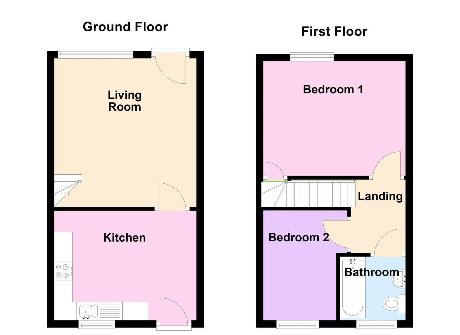 Floorplan for Drake Avenue, Chickerell, Weymouth