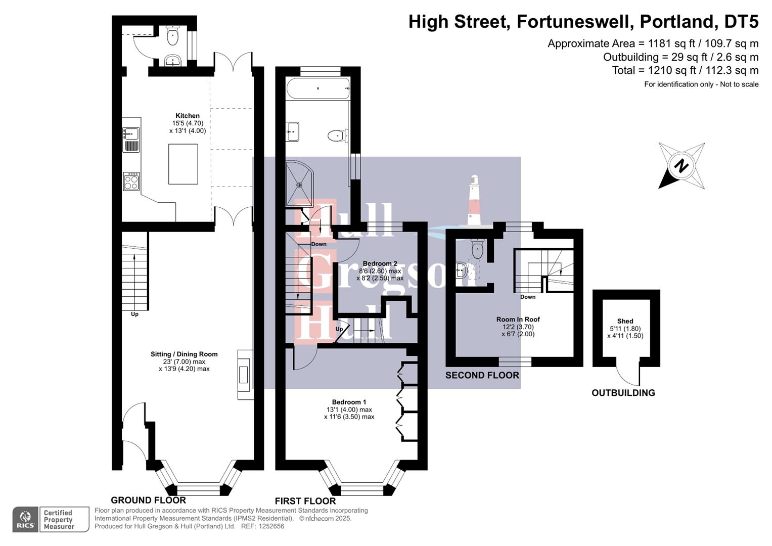 Floorplan for High Street, Fortuneswell, Portland