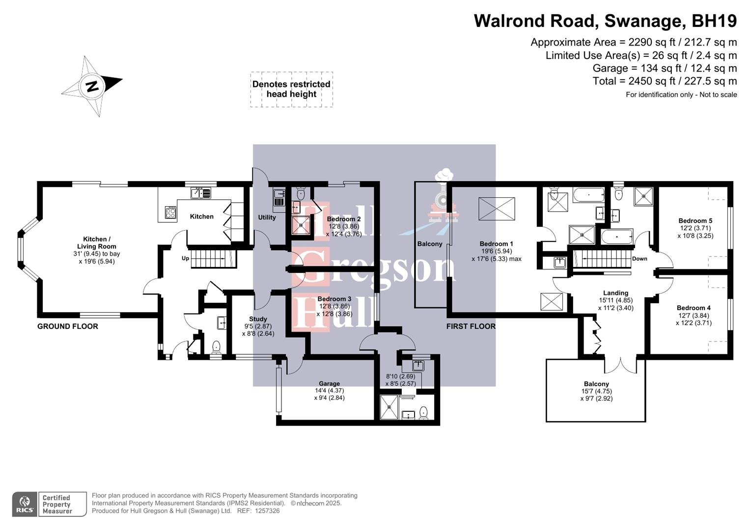 Floorplan for Walrond Road., Swanage