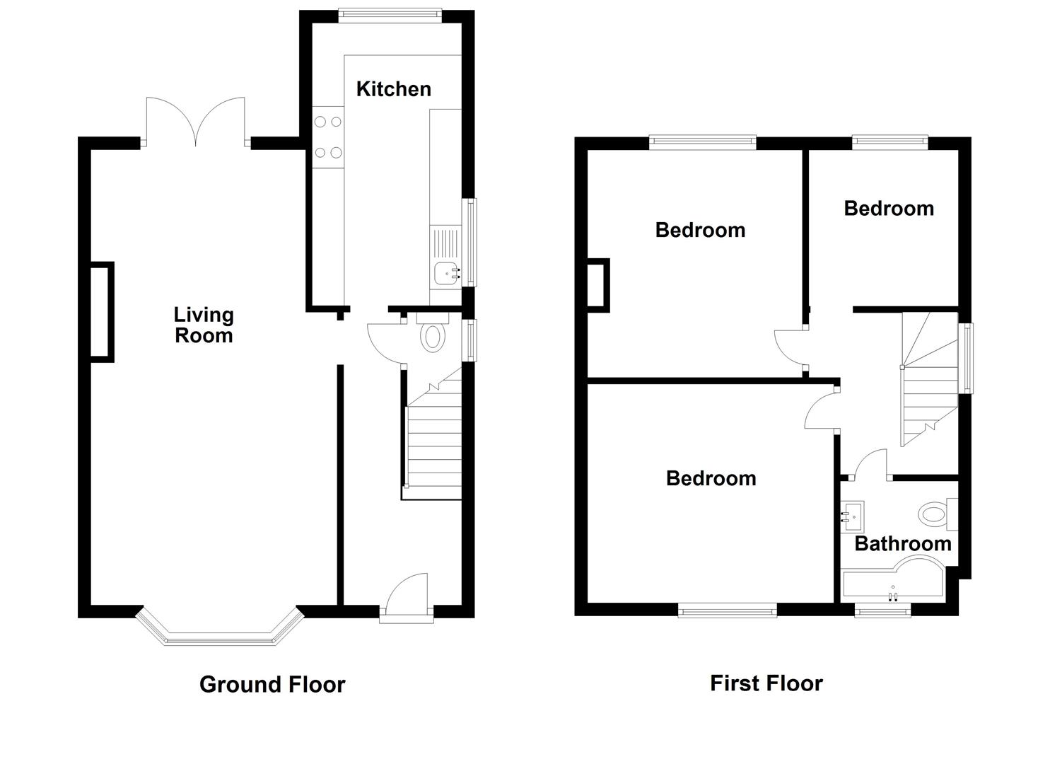 Floorplan for Marlborough Avenue, Weymouth