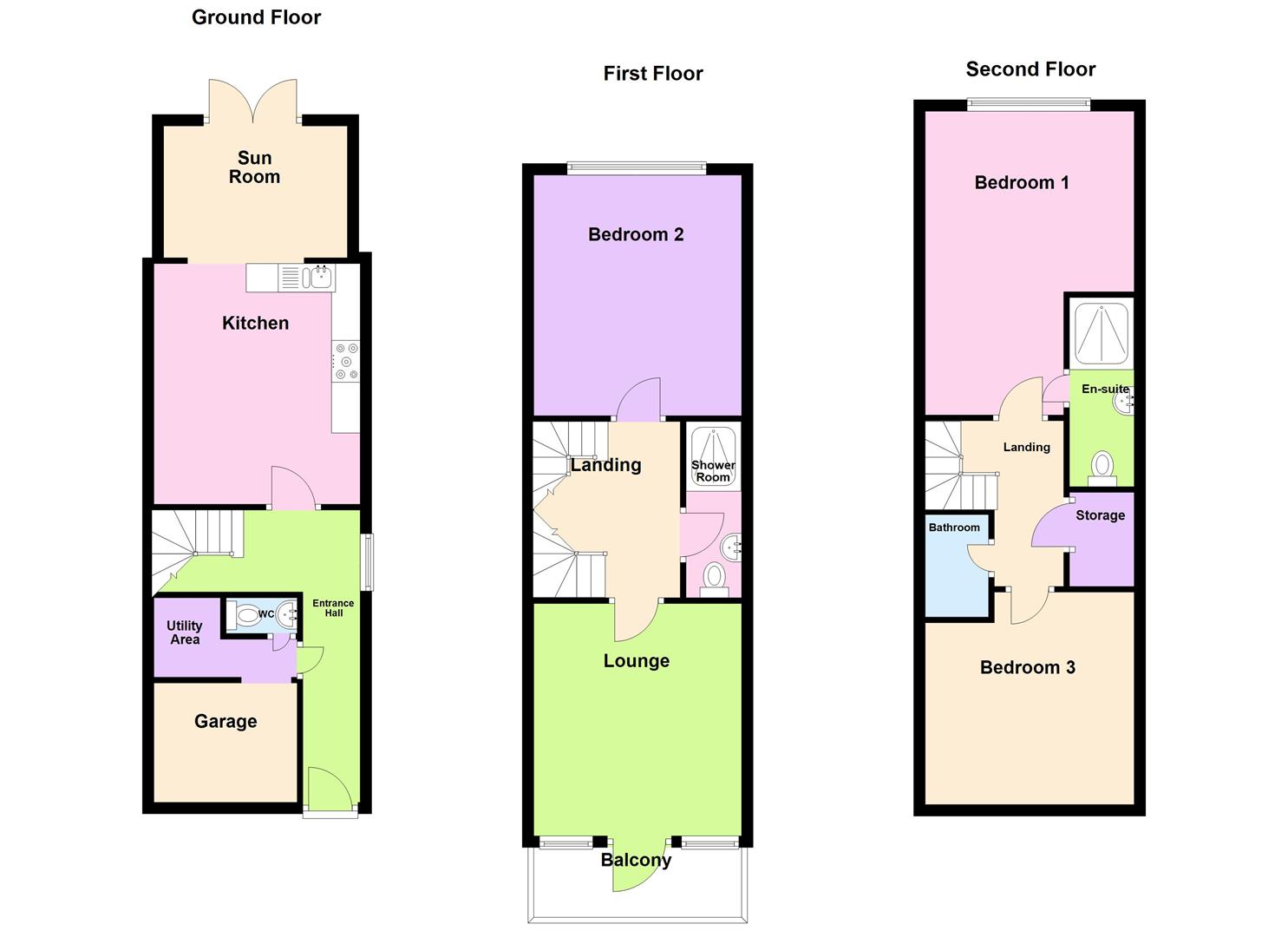 Floorplan for Whitehead Drive, Wyke Regis, Weymouth