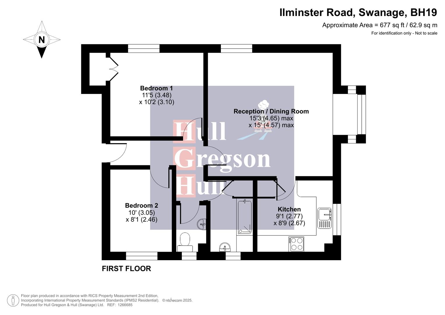 Floorplan for Ilminster Road, Swanage
