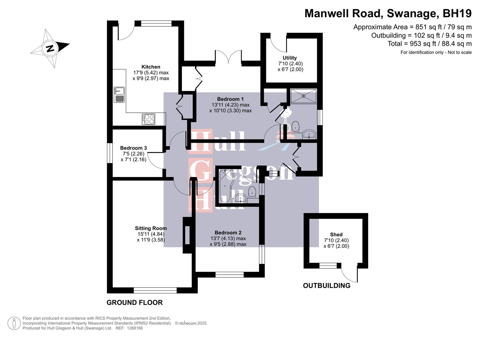 Floorplan for Manwell Road, Swanage