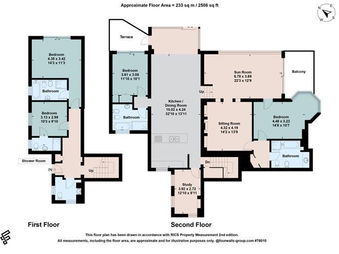 Floorplan for Kingsley Hall, Swanage