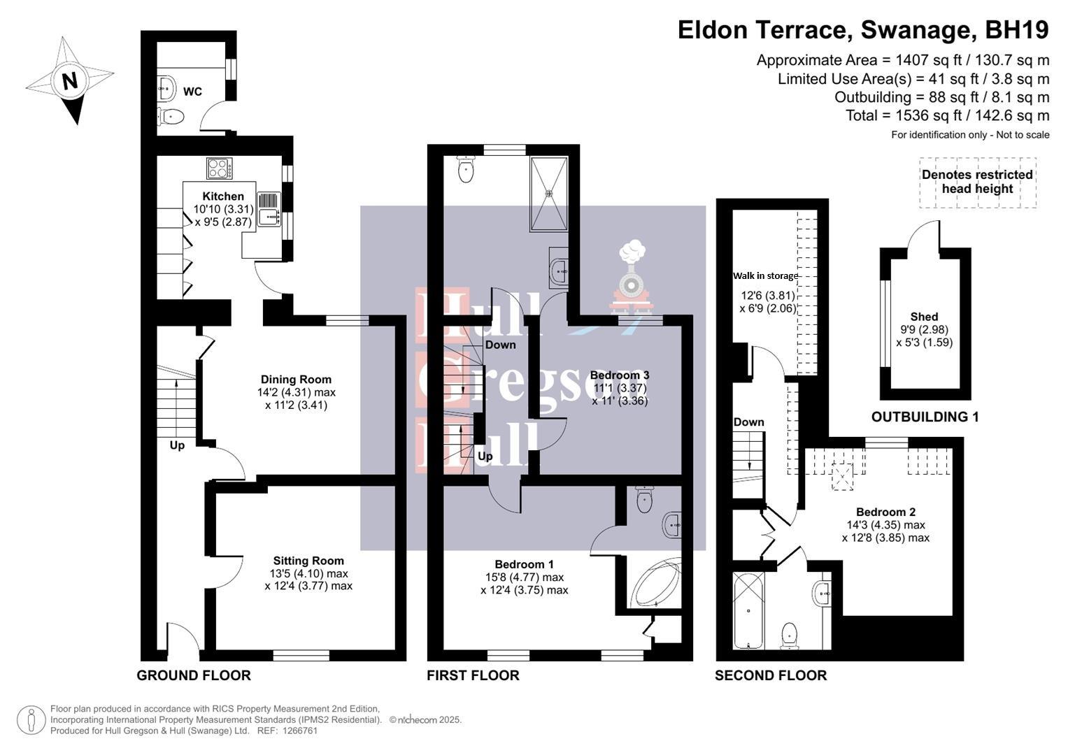 Floorplan for 9 Eldon Terrace, Swanage