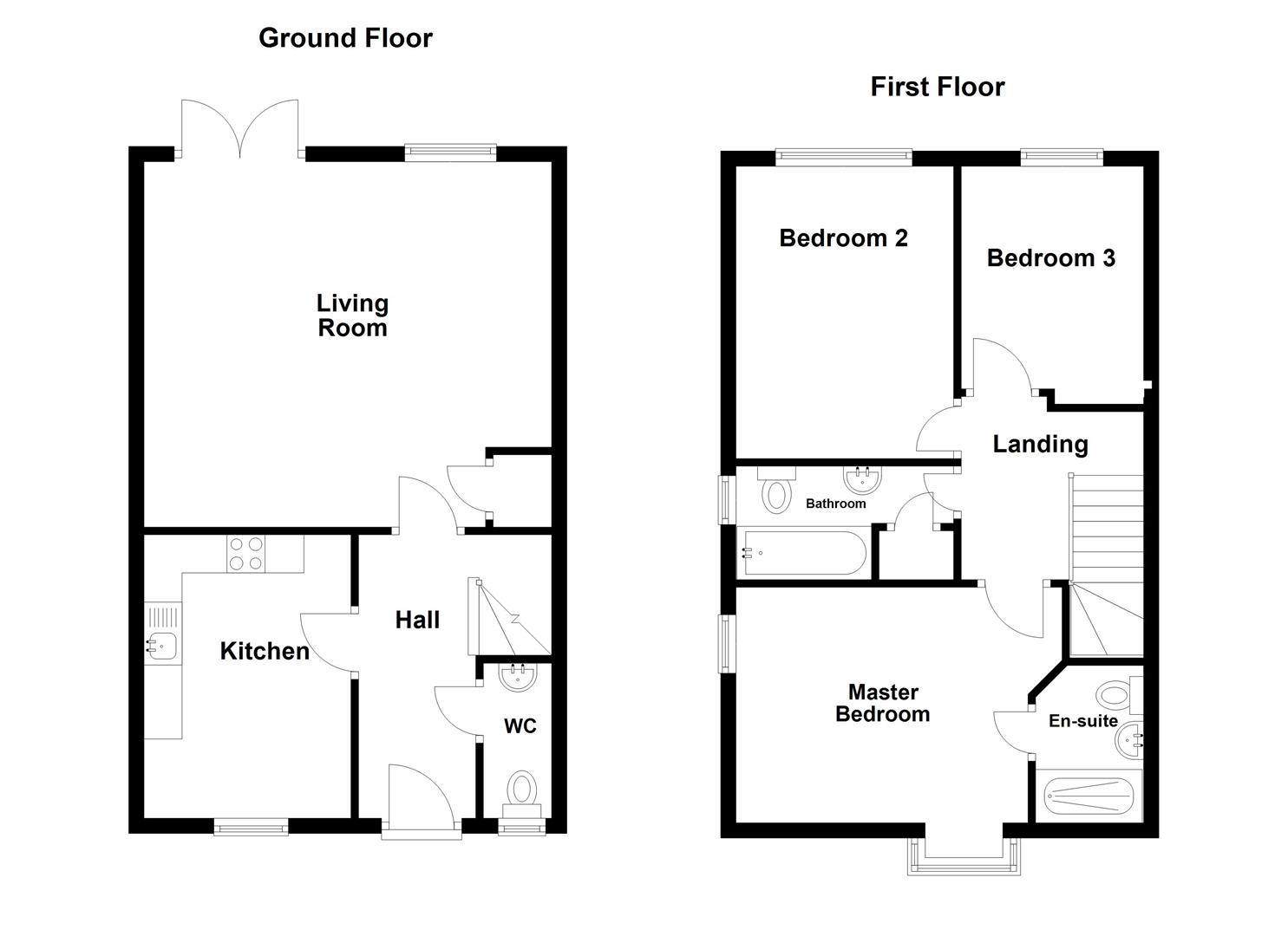 Floorplan for Old Farm Way, Crossways, Dorchester